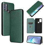 Struttura in fibra di carbonio Flip orizzontale magnetico Custodia in pelle TPU + PC + PU con slot per schede, For Motorola Moto G50, For Samsung Galaxy S21 FE