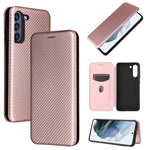 Struttura in fibra di carbonio Flip orizzontale magnetico Custodia in pelle TPU + PC + PU con slot per schede, For Motorola Moto G50, For Samsung Galaxy S21 FE
