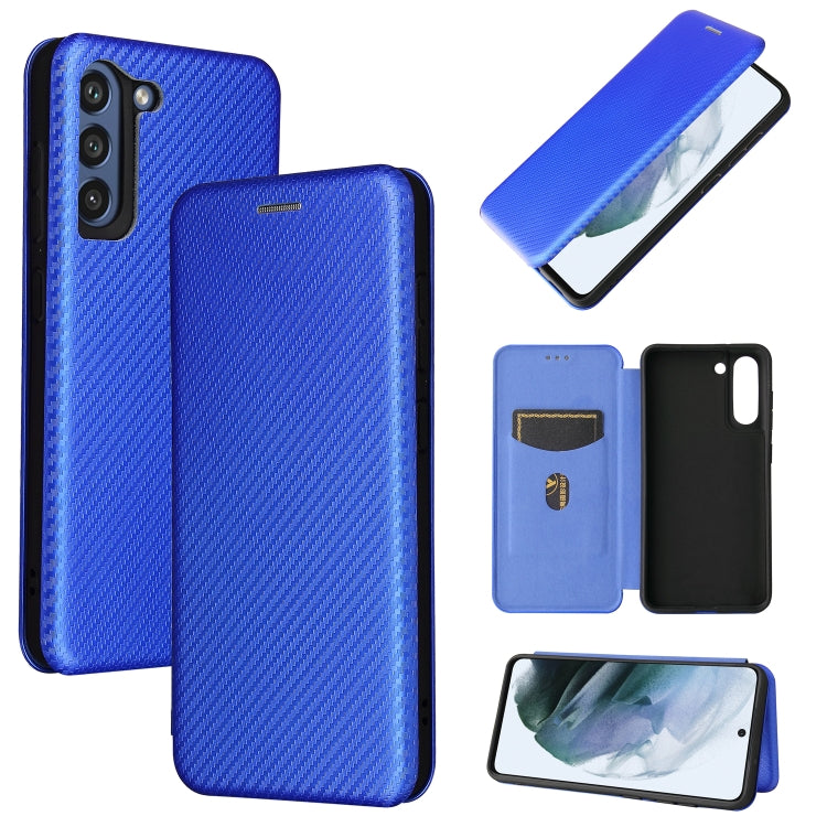 Struttura in fibra di carbonio Flip orizzontale magnetico Custodia in pelle TPU + PC + PU con slot per schede, For Motorola Moto G50, For Samsung Galaxy S21 FE
