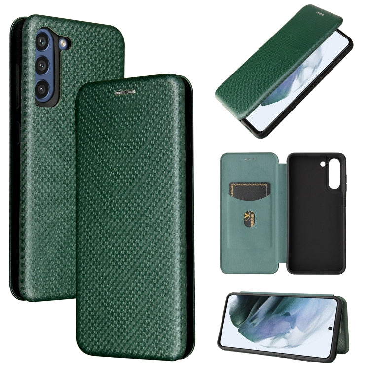 Struttura in fibra di carbonio Flip orizzontale magnetico Custodia in pelle TPU + PC + PU con slot per schede, For Motorola Moto G50, For Samsung Galaxy S21 FE