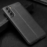 Custodia antiurto in TPU con texture Litchi, For Samsung Galaxy S21 FE