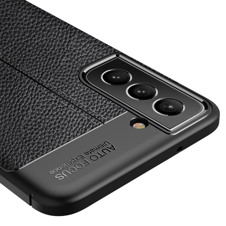 Custodia TPU antiurto con texture Litchi per Samsung Galaxy S21 F