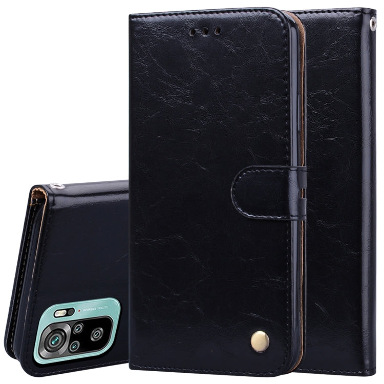 Custodia in pelle a vibrazione orizzontale con struttura in cera d'olio stile business con supporto, slot per schede e portafoglio, For Xiaomi Redmi 9T, For Xiaomi Redmi Note 9T, For Xiaomi Redmi Note 10, For Xiaomi Redmi K40 / K40 Pro                 ...