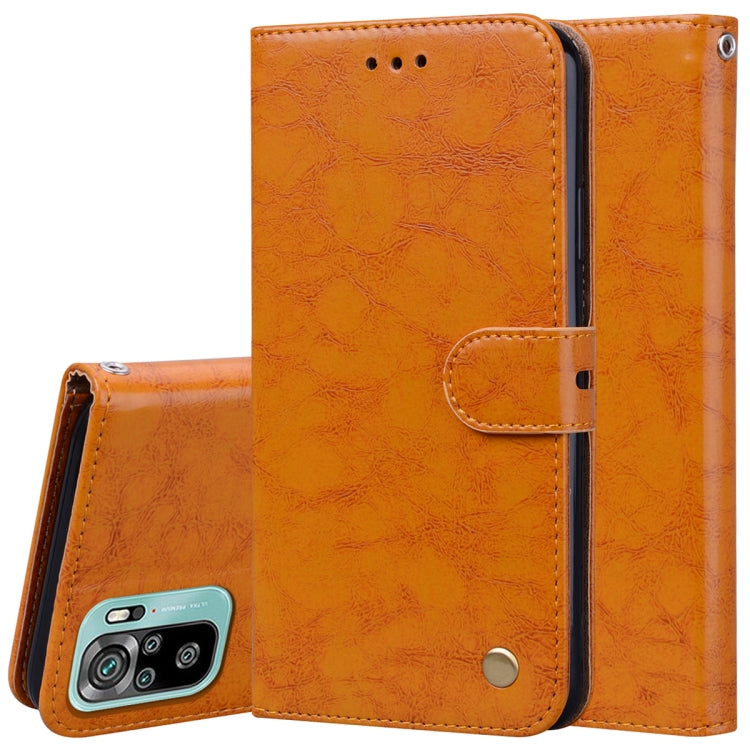 Custodia in pelle a vibrazione orizzontale con struttura in cera d'olio stile business con supporto, slot per schede e portafoglio, For Xiaomi Redmi 9T, For Xiaomi Redmi Note 9T, For Xiaomi Redmi Note 10, For Xiaomi Redmi K40 / K40 Pro                 ...
