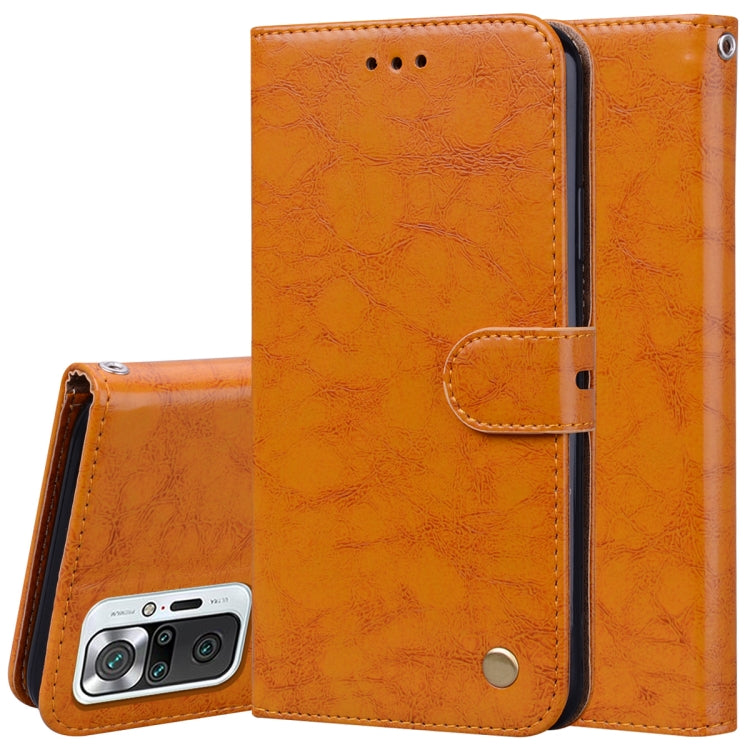 Custodia in pelle a vibrazione orizzontale con struttura in cera d'olio stile business con supporto, slot per schede e portafoglio, For Xiaomi Redmi 9T, For Xiaomi Redmi Note 9T, For Xiaomi Redmi Note 10, For Xiaomi Redmi K40 / K40 Pro                 ...