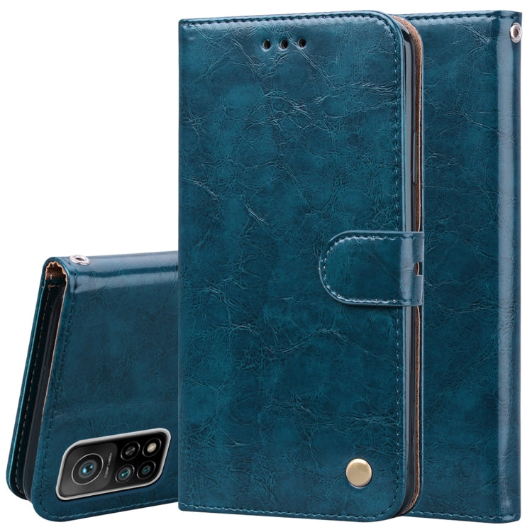 Custodia in pelle a vibrazione orizzontale con struttura in cera d'olio stile business con supporto, slot per schede e portafoglio, For Xiaomi Redmi 9T, For Xiaomi Redmi Note 9T, For Xiaomi Redmi Note 10, For Xiaomi Redmi K40 / K40 Pro                 ...