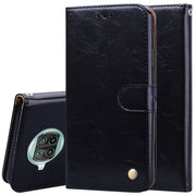 Custodia in pelle a vibrazione orizzontale con struttura in cera d'olio stile business con supporto, slot per schede e portafoglio, For Xiaomi Mi 10T Lite 5G, For Xiaomi Poco M3