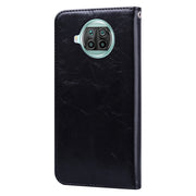 Custodia in pelle a vibrazione orizzontale con struttura in cera d'olio stile business con supporto, slot per schede e portafoglio, For Xiaomi Mi 10T Lite 5G, For Xiaomi Poco M3