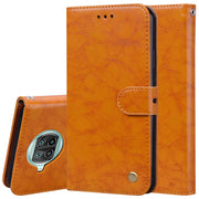 Custodia in pelle a vibrazione orizzontale con struttura in cera d'olio stile business con supporto, slot per schede e portafoglio, For Xiaomi Mi 10T Lite 5G, For Xiaomi Poco M3