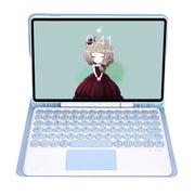 YT098B-A Custodia in pelle per tastiera Bluetooth staccabile color caramello Texture pelle rotonda Keycap con touch control e slot per penna e supporto, For  iPad Air 11 2024 / 2025 / Air 4 10.9 2020 / Air 5 10.9 2022                                   ...