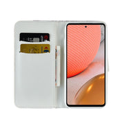 Custodia portafoglio in pelle con glitter per Samsung Galaxy A72