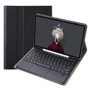 YA098B-A Custodia in pelle per tastiera Bluetooth con copritastiera tondo in pelle di agnello staccabile con touch control e slot per penna e supporto, For iPad Air 5 / 4 10.9 inch 2020 / Pro 11 inch 2020 / 2018                                         ...