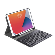 YA098B Custodia in pelle per tastiera Bluetooth con copritastiera tondo in pelle di agnello staccabile con slot per penna e supporto, For iPad Air 5 / 4 10.9 inch 2020 / Pro 11 inch 2020 / 2018                                                           ...