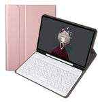 YA098B Custodia in pelle per tastiera Bluetooth con copritastiera tondo in pelle di agnello staccabile con slot per penna e supporto, For iPad Air 5 / 4 10.9 inch 2020 / Pro 11 inch 2020 / 2018                                                           ...