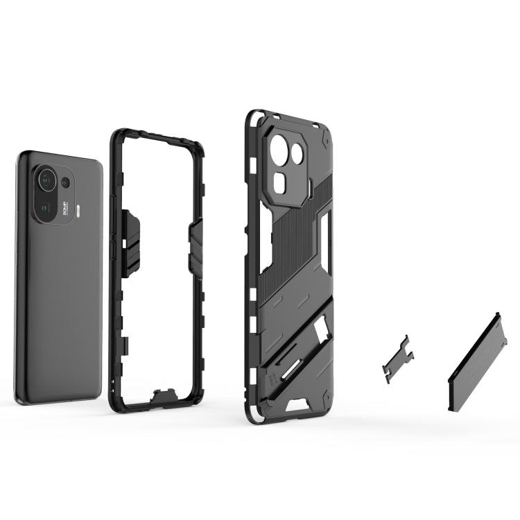 Punk Armor 2 in 1 PC + custodia antiurto in TPU con supporto invisibile, For Xiaomi Mi 11 Pro