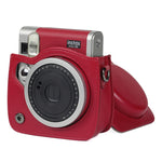 Borsa per fotocamera in PU tinta unita con tracolla per Fujifilm Instax mini 90, For Fujifilm Instax mini 90
