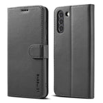 Custodia portafoglio in pelle con stand per Samsung Galaxy S21 FE