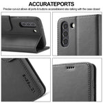 Custodia portafoglio in pelle con stand per Samsung Galaxy S21 FE