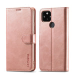 LC.IMEEKE Custodia in pelle a vibrazione orizzontale con struttura in vitello, con supporto, slot per schede e portafoglio, For OPPO Realme C21 / C20, For OPPO A55 5G / A54 4G, For OPPO A72 / A73 / A53 5G