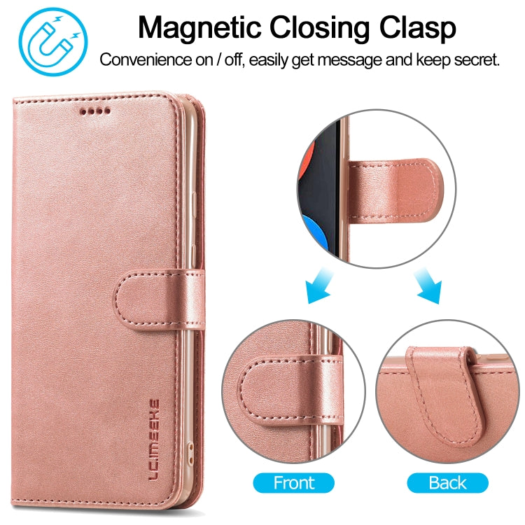 LC.IMEEKE Custodia in pelle a vibrazione orizzontale con struttura in vitello, con supporto, slot per schede e portafoglio, For OPPO Realme C21 / C20, For OPPO A55 5G / A54 4G, For OPPO A72 / A73 / A53 5G