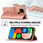 LC.IMEEKE Custodia in pelle a vibrazione orizzontale con struttura in vitello, con supporto, slot per schede e portafoglio, For OPPO Realme C21 / C20, For OPPO A55 5G / A54 4G, For OPPO A72 / A73 / A53 5G