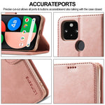 LC.IMEEKE Custodia in pelle a vibrazione orizzontale con struttura in vitello, con supporto, slot per schede e portafoglio, For OPPO Realme C21 / C20, For OPPO A55 5G / A54 4G, For OPPO A72 / A73 / A53 5G