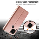 LC.IMEEKE Custodia in pelle a vibrazione orizzontale con struttura in vitello, con supporto, slot per schede e portafoglio, For OPPO Realme C21 / C20, For OPPO A55 5G / A54 4G, For OPPO A72 / A73 / A53 5G