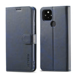 LC.IMEEKE Custodia in pelle a vibrazione orizzontale con struttura in vitello, con supporto, slot per schede e portafoglio, For OPPO Realme C21 / C20, For OPPO A55 5G / A54 4G, For OPPO A72 / A73 / A53 5G