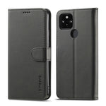 LC.IMEEKE Custodia in pelle a vibrazione orizzontale con struttura in vitello, con supporto, slot per schede e portafoglio, For OPPO Realme C21 / C20, For OPPO A55 5G / A54 4G, For OPPO A72 / A73 / A53 5G