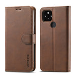 LC.IMEEKE Custodia in pelle a vibrazione orizzontale con struttura in vitello, con supporto, slot per schede e portafoglio, For OPPO Realme C21 / C20, For OPPO A55 5G / A54 4G, For OPPO A72 / A73 / A53 5G