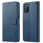 LC.IMEEKE Custodia in pelle a vibrazione orizzontale con struttura in vitello, con supporto, slot per schede e portafoglio, For OPPO Realme C21 / C20, For OPPO A55 5G / A54 4G, For OPPO A72 / A73 / A53 5G