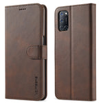 LC.IMEEKE Custodia in pelle a vibrazione orizzontale con struttura in vitello, con supporto, slot per schede e portafoglio, For OPPO Realme C21 / C20, For OPPO A55 5G / A54 4G, For OPPO A72 / A73 / A53 5G