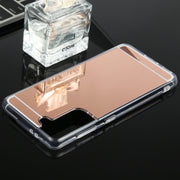 Custodia per telefono a specchio con placcatura di lusso in TPU + acrilico, For Samsung Galaxy S21 Ultra 5G, For Samsung Galaxy S21 5G, For Samsung Galaxy S21+ 5G