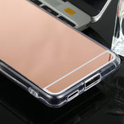 Custodia per telefono a specchio con placcatura di lusso in TPU + acrilico, For Samsung Galaxy S21 Ultra 5G, For Samsung Galaxy S21 5G, For Samsung Galaxy S21+ 5G