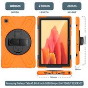 Custodia protettiva antiurto in silicone colorato + PC con supporto, tracolla, cinturino da polso e protezione per lo schermo, For Samsung Galaxy Tab A7 10.4 2020 T500 / T505, For Samsung Galaxy Tab A 8.4 2020 T307U