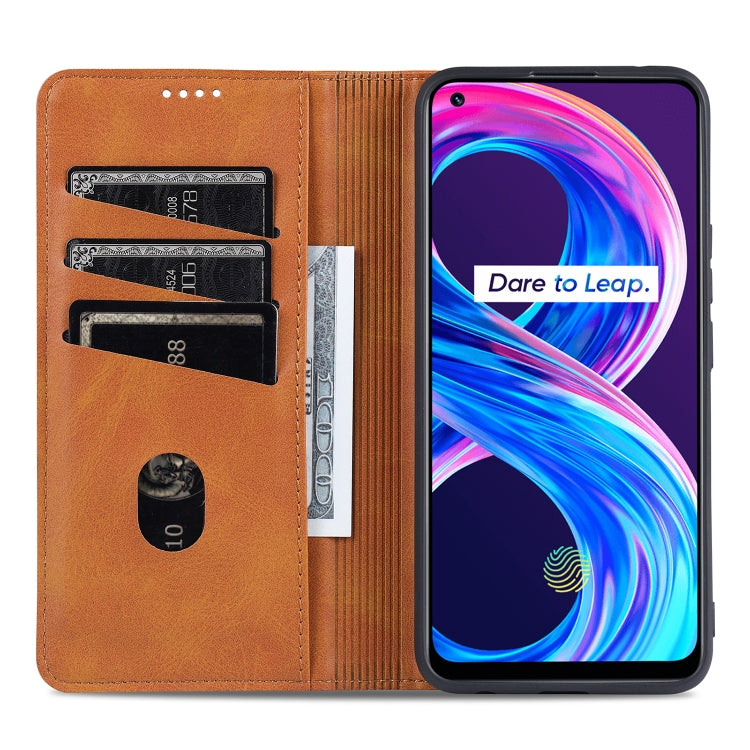 Custodia portafoglio in pelle con slot carte per Realme 8/8 Pro