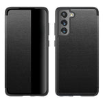 Magnetic Side Window View Custodia in pelle flip orizzontale antiurto, For Samsung Galaxy S21 FE