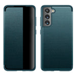 Magnetic Side Window View Custodia in pelle flip orizzontale antiurto, For Samsung Galaxy S21 FE
