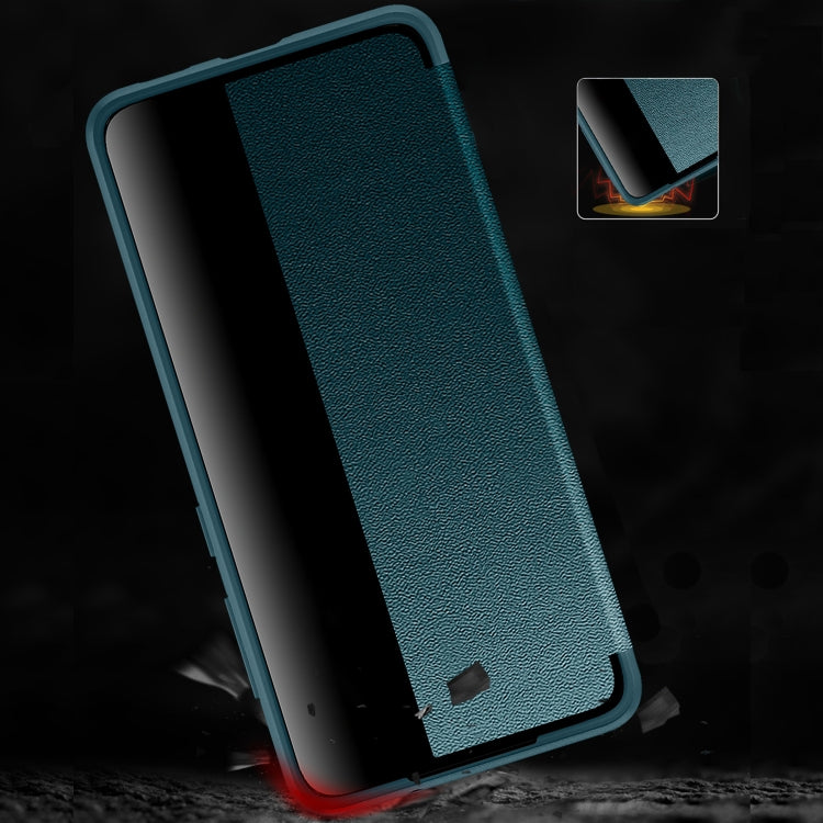 Magnetic Side Window View Custodia in pelle flip orizzontale antiurto, For Samsung Galaxy S21 FE