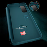 Magnetic Side Window View Custodia in pelle flip orizzontale antiurto, For Samsung Galaxy S21 FE