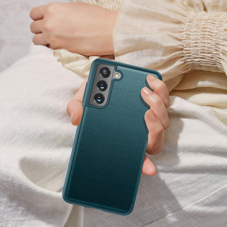 Magnetic Side Window View Custodia in pelle flip orizzontale antiurto, For Samsung Galaxy S21 FE