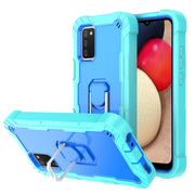 Custodia protettiva antiurto a 3 strati in PC + gomma con supporto rotante, For Samsung Galaxy A02s, For Samsung Galaxy A12 5G
