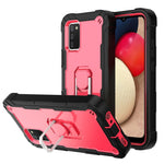 Custodia protettiva antiurto a 3 strati in PC + gomma con supporto rotante, For Samsung Galaxy A02s, For Samsung Galaxy A12 5G