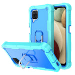 Custodia protettiva antiurto a 3 strati in PC + gomma con supporto rotante, For Samsung Galaxy A02s, For Samsung Galaxy A12 5G