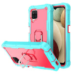 Custodia protettiva antiurto a 3 strati in PC + gomma con supporto rotante, For Samsung Galaxy A02s, For Samsung Galaxy A12 5G