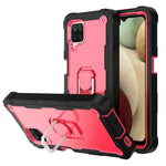 Custodia protettiva antiurto a 3 strati in PC + gomma con supporto rotante, For Samsung Galaxy A02s, For Samsung Galaxy A12 5G