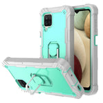 Custodia protettiva antiurto a 3 strati in PC + gomma con supporto rotante, For Samsung Galaxy A02s, For Samsung Galaxy A12 5G