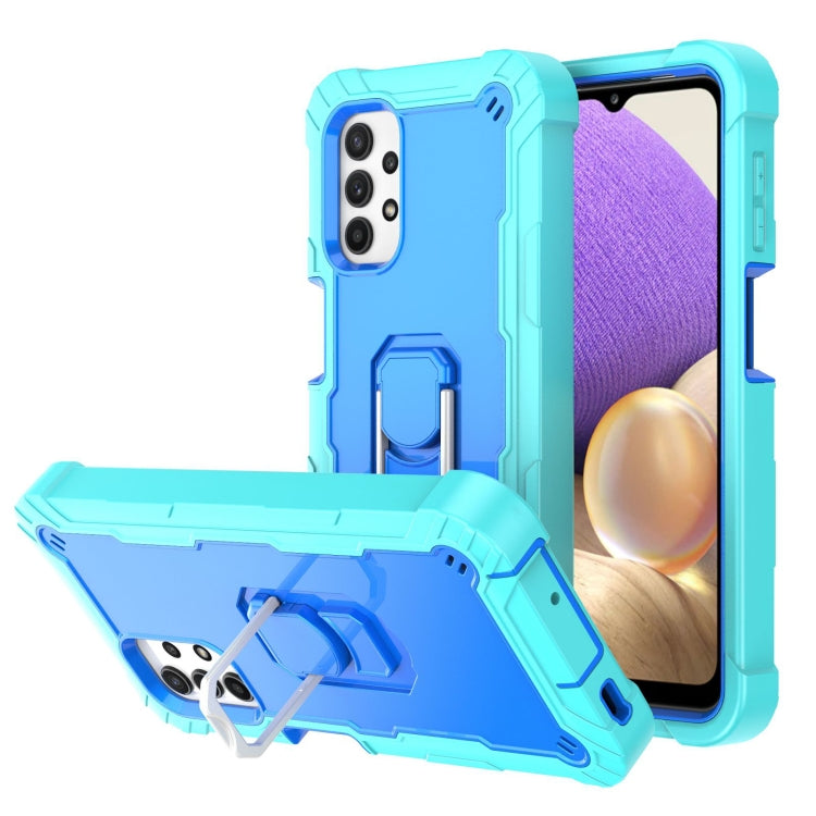 Custodia protettiva antiurto a 3 strati in PC + gomma con supporto rotante, For Samsung Galaxy A32 5G, For Samsung Galaxy A72 5G / 4G