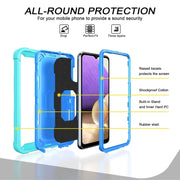 Custodia protettiva antiurto a 3 strati in PC + gomma con supporto rotante, For Samsung Galaxy A32 5G, For Samsung Galaxy A72 5G / 4G