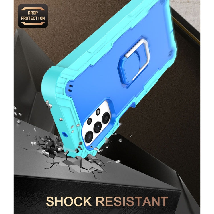 Custodia protettiva antiurto a 3 strati in PC + gomma con supporto rotante, For Samsung Galaxy A32 5G, For Samsung Galaxy A72 5G / 4G